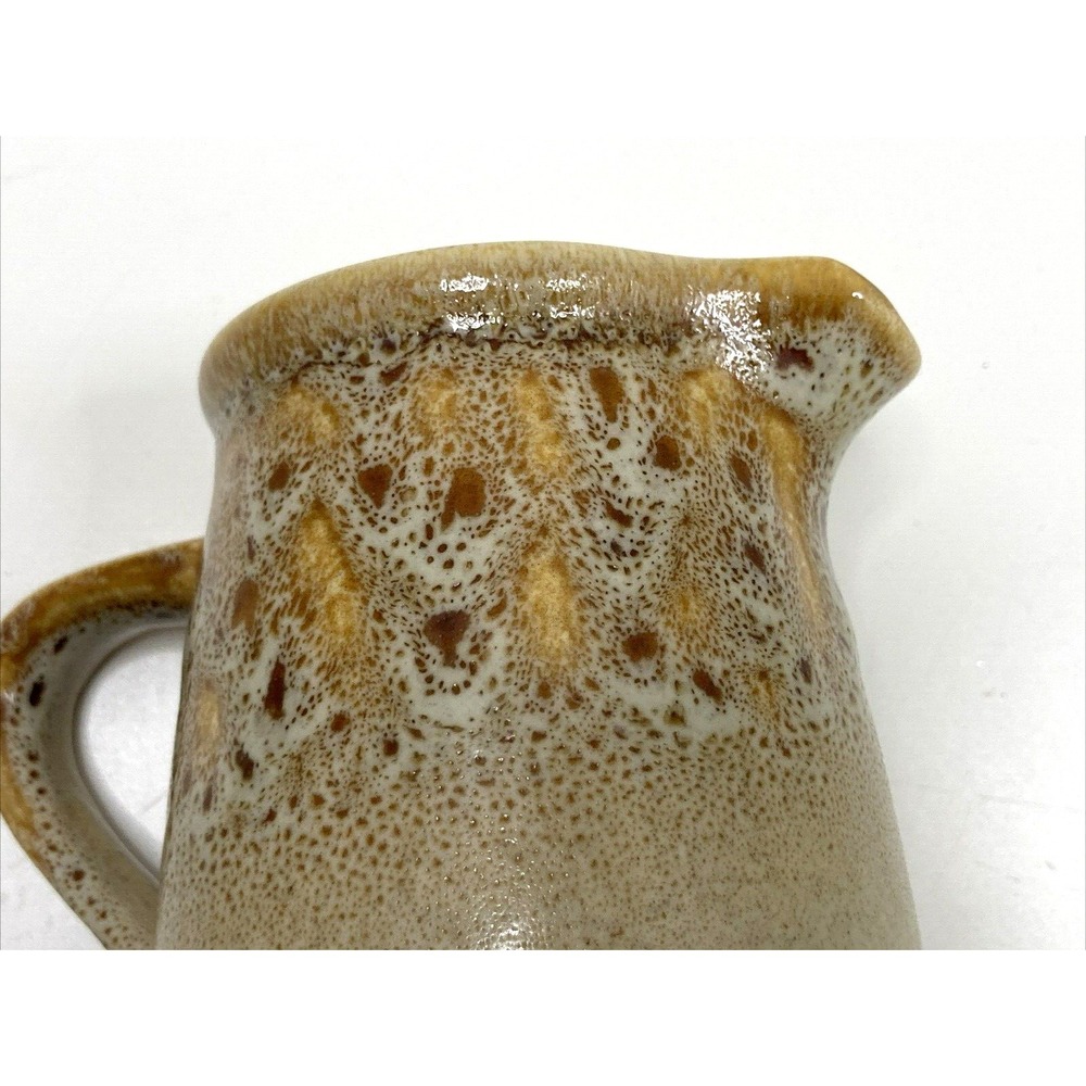 Mikasa Natures Song‎ Creamer Gravy Syrup Pitcher Brown Beige Drip Glaze 10oz - Picture 9 of 11